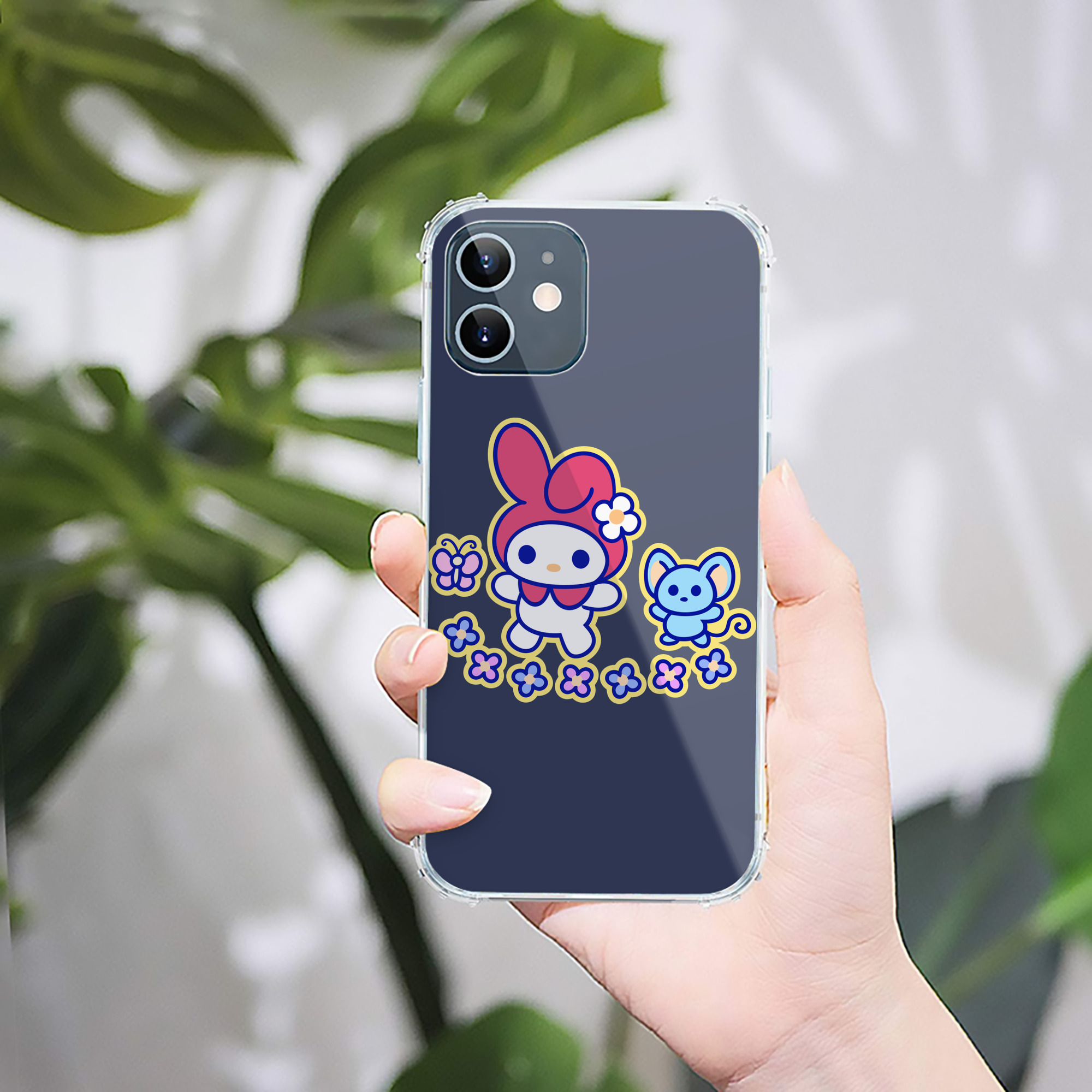 （画像用） Hello Kitty ハローキティ 【iPhone 12シリーズ対応】透明スマホケース（クリアソフトケース）